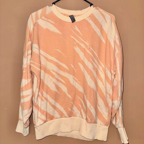 Sweaty Betty Zebra Striped Nectarine Orange Sweater - XS - Picture 1 of 9